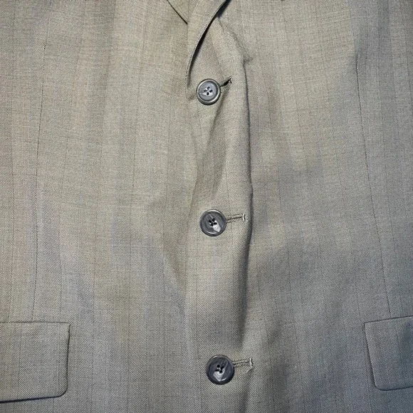 VTG 90s Tommy Hilfiger Union Made Mens 42R Wool Blazer‎ Sport Coat USA Made Gray